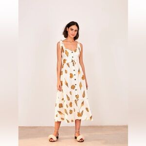 Farm Rio Leopard Print Shell Midi Dress | Size L